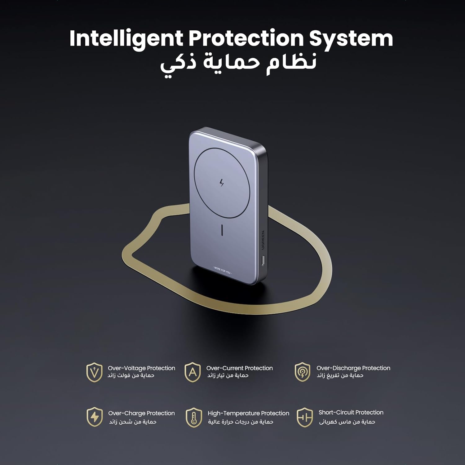 UGREEN 10000mAh Magnetic Wireless Power Bank (PB206)